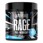 Warrior Rage - Pre-workout Powder - 392g - Energy Drink Supplement with Vitamin C, Beta Alanine and Creatine Gluconate - 45 Servings (Blazin' Blue Raz)