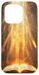 iPhone 15 Pro Catholicism Open Bible Rays Spiritual Divine Case