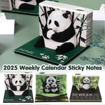 3D Panda Muistio 2025 Viikkokalenteri Muistiinpanot Creative Desktop Note -lahja