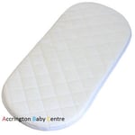 QUILTED BREATHABLE PRAM MATTRESS FITS BABYSTYLE OYSTER CARRYCOT PRAM