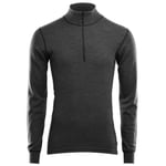 Aclima Mens WarmWool Mock Neck Shirt (Grå (MARENGO/JET BLACK) X-small)