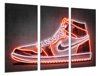 Cuadros Cámara Lot de 3 posters muraux décoratifs pour salon moderne, chambre à coucher, chaussons Nike Air Jordan (97 x 62 cm)
