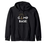 Base camp tent camping side Zip Hoodie