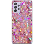 Samsung Galaxy A52s 5G Läpinäkyvä Puhelinkotelo Glitter