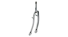 Fourche vtt 26  acier chromee filetee 1  v brake a tasseaux