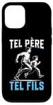 Coque pour iPhone 13 Tel père tel fils accessoire course à pieds humour coureur