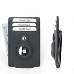 RFID-korthållare plånbok med AirTag hållarfodral Svart