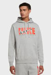 Nike Mens Sportswear Fleece Hoodie in Grey Cotton - Size X-Large