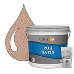 POK PAILLETTE : Peinture de Finition Acrylique Effet Pailleté Murs Intérieurs 10L - Potterie Claire