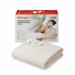 Dimplex Washable Double Electric Blanket Fleece Heated Mattress Cover Dual Ctrl