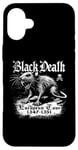 Coque pour iPhone 16 Plus Black Death European Tour Plague Rat Histoire médiévale