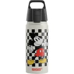 Sigg - Gourde Enfant En Aluminium - WMB ONE Disney Mickey Mouse Retro - Convient Aux Boissons Gazeuses - Étanche & Légère - Sans BPA - Certifiée Neutre En CO2 - Blanc - 0,6L