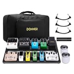 Donner Guitar Pedal Board Case DB-3 Aluminium Pedalboard with Carrying Bag including Adhesive Hook-and-loop Tape with Power Supply Mounting Space, Size 20'' * 11.4'' * 4''