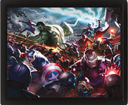 Pyramid International Marvel Avengers Poster en 3D (Avengers Assemble Heroes Assault) Poster lenticulaire 3D dans un cadre boîte 25 cm x 25 cm Cadeau Marvel pour garçons et filles - Produit officiel