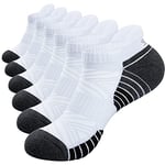 Alaplus Running Socks Cushioned Sports Socks Ankle Socks Trainer Socks for Men Women Ladies Cotton Low Cut Athletic Socks (6 Pairs)