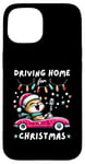 Coque pour iPhone 15 Noël famille chat cabriolet étoiles mignon