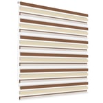 Dubbelblind blinda Duo blinda rullgardin 55x150cm Vit Beige Brun