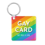 Porte-clés fantaisie amusant | LGBTQ+ - Cadeau de départ de collègue de travail | Carte de membre gay | Accessoire clé | KBH150, multicolore, 5.8cm x 5.8cm