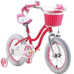 Royalbaby Girls' Star Kids Children Bike Bicycle, Rose, 12"