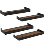 RLAVBL 40CM ÉtagèreS Murale Lot de 4, Étagère Flottantes en Bois Rustique pour La Chambre à Coucher, Le Salon et La Cuisine