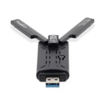 Nedis Netværk dongle | Wi-Fi | AX5400 | 2.4/5/6 GHz (Triple Band) | USB3.0 | Wi-Fi-hastighed total: 5400 Mbps | Windows 10 / Windows 11