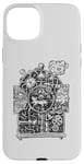 Coque pour iPhone 15 Plus Horloge de course à pied en hickory style steampunk, souris