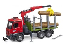 BRUDER, MERCEDES Arocs 6x4 logging truck with crane and logs, 1/16, BRU3669