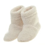 Aroma Home Microwaveable Teddy Boucle Slipper Boots - Cream