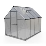 Serre en aluminium et polycarbonate Palram Canopia Mythos gris 6 x 8 m