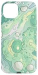 iPhone 15 Plus Swirl Green Color Illustration Pattern Abstract Art Case