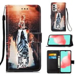 Samsung Galaxy A13 4G      Designer PU Case      Cat&amp;Tiger