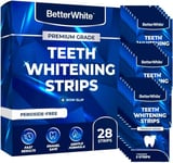 Premium Teeth Whitening Strips 14 Treatments - Enamel Safe - Non-Sensitive Formula - 28 Peroxide-Free Whitening Strips - Dentist Formulated Teeth Whitening Kit + Mouth Opener Included