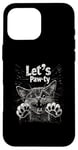 iPhone 16 Pro Max Let’s Paw-ty Cat Graphic Fun Party Cat Design for Pet Lovers Case