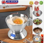 5KG Digital Kitchen Scales Electronic Household Food Cooking Weighing Bowl Scale