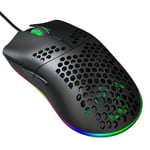 Souris Wired gaming mouse, 6 RGB E-Sports computer mouse and mouse, 6400 DPI high/20 million cycles informatique clavier