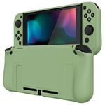 PlayVital Coque de Protection pour Switch,Coque Ergonomique pour Nintendo Switch,Upgraded Housse de Protection pour Switch,Cover Séparable pour Switch Joycon-Vert Matcha