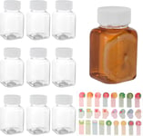 FANTESI 9 Pcs 3.5Oz/100Ml Ginger Shot Bottles with Lids Juice Shot Bottles Plast