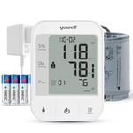 yuwell Blood Pressure Monitor, Extra Large Upper Arm Cuff, Digital Blood Pressure Machines for Home Use, Bp Monitor with Voice Broadcasting Function, Power Adapter and Batteries are Included