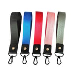 5-pack anställd badge lanyard nyckelband handledsrem kamera lanyard blandad färg (19X2.5CM, slumpmässig färg)