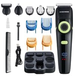 BarberBoss Beard Trimmer Men, Hair Clippers Men, Hair Clippers - Nose, Ear & Beard Grooming Set, Mens Grooming Kits, Cordless Clippers for Men Haircut, Face Grooming, Hair Trimmer Men