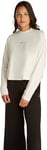 Calvin Klein Jeans MONOLOGO LOOSE LS TEE T-shirt à manches longues Femme, Blanc (Ivory), 3XL