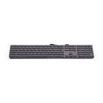 LMP - Clavier USB avec pavé numérique, 110 Touches, 2 Ports USB, fabriqué en Aluminium - Disposition Portugaise - macOS, Espace Gris