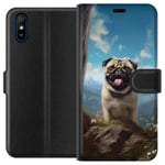 Plånboksfodral till Xiaomi Redmi 9A med Glad Hund motiv