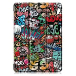 Tri-fold Fodral med Stativfunktion för iPad 10.2" 2019/2020 - Graffiti