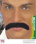 Widmann 0831 K Moustache autocollants de déguisement shérif ou policier, noir, taille unique