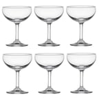 6 Elegant Cocktail Champagne Saucer Glass 16cl Small Shallow Classy Coupe Glass