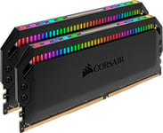 Corsair Dominator Platinum RGB 32 GB (2 x 16 GB) DDR4 3200 MHz C16, Enthusiast RGB LED Illuminated Memory Kit - Black