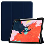 Ebeststar - Housse Ipad Pro 11 Etui Pu Slim Smartcase Support Haute Solidité, Bleu Foncé [Dimensions Precises Tablette : 247.6 X 178.5 X 5.9mm, Écran 11'']