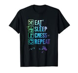 Chess Player Eat Sleep Repeat Watercolor Gift T-Shirt