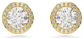 Swarovski 5686637 Una Stud Earrings White Crystals Gold-Tone Jewellery